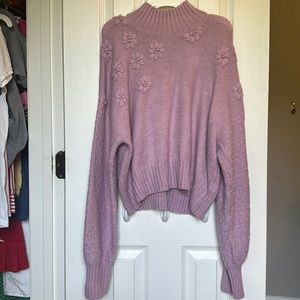 Floral Lilac Sweater